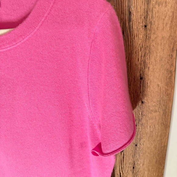 NWOT; J Crew luxurious cashmere t shirt sweater. Size XL. Gorgeous pink color!! - Picture 4 of 4
